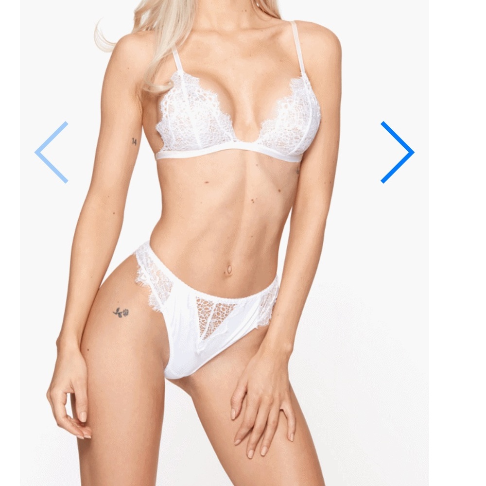God Save Queens intricate bra and panty set- NWT